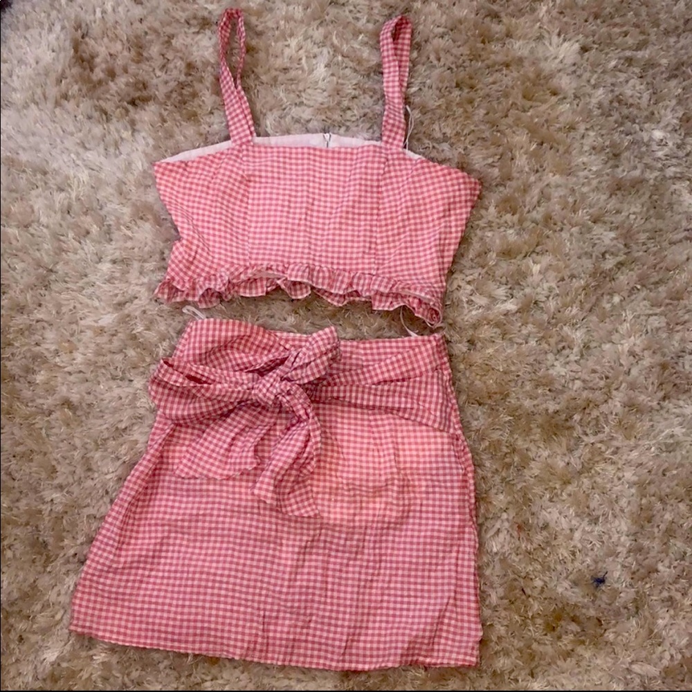 Two Piece Gingham Set size small
